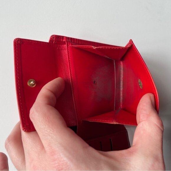 Louis Vuitton Epi Portefeuille Marco Leather Bifold Wallet Red - Picture 10 of 11
